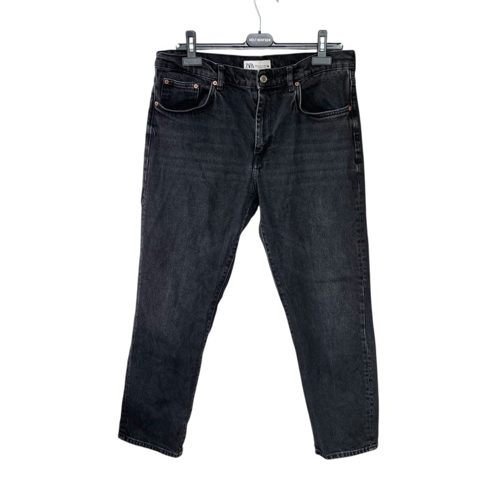 ZARA Women’s High Waisted Denim Jeans Black 10